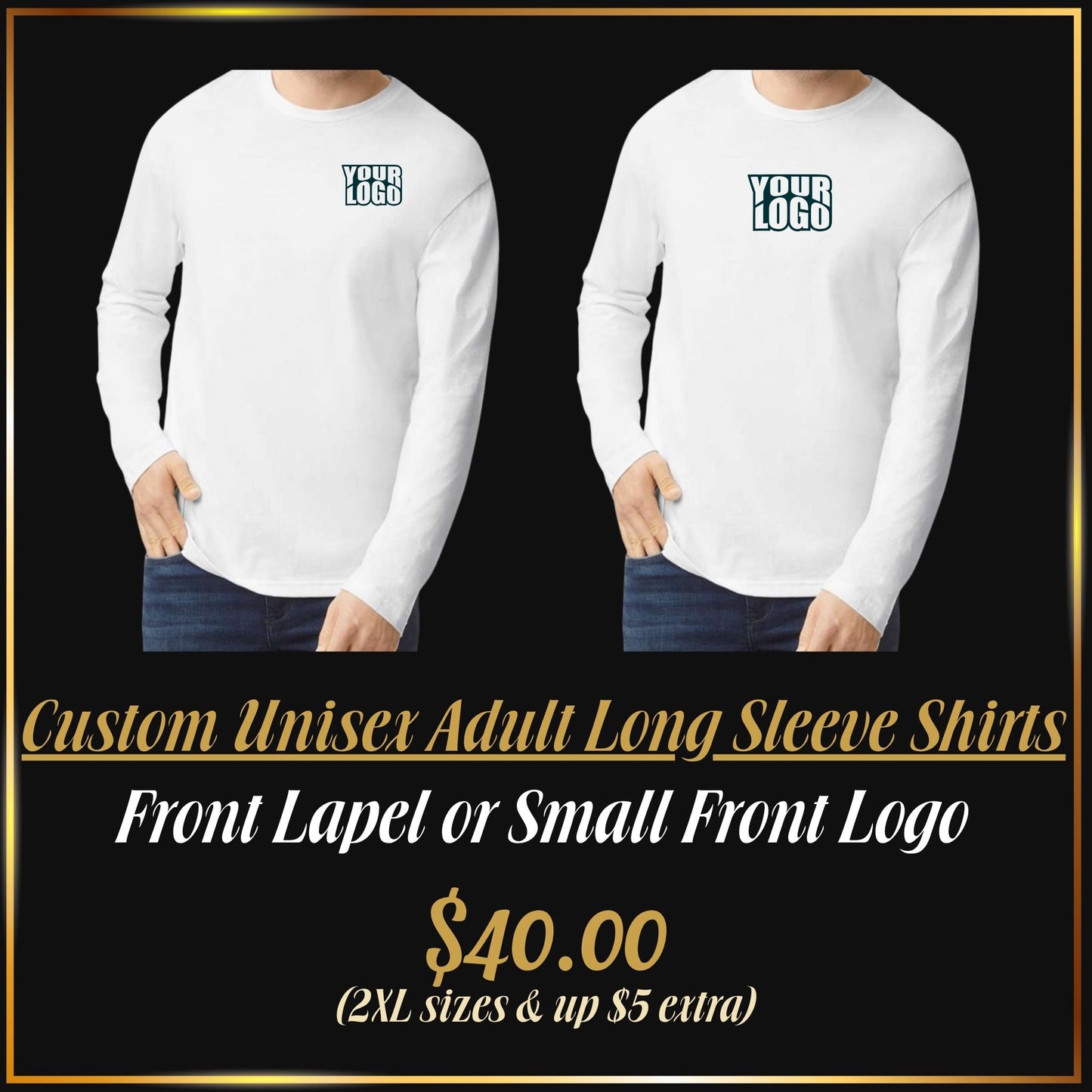 Custom Embroidered Adult Long Sleeve Shirts | Personalized Adult Long Sleeve Apparel