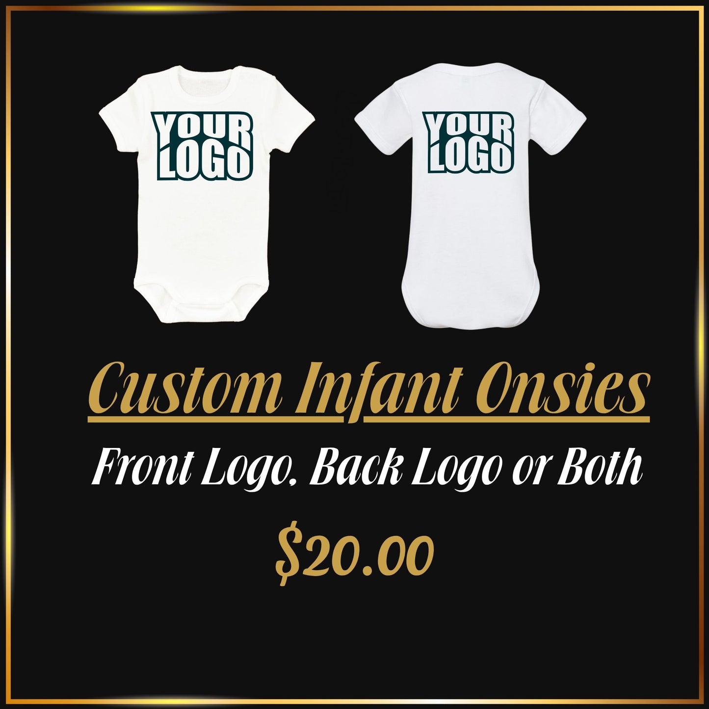 Custom DTF Printed Baby Onesie | Personalized Infant Bodysuit