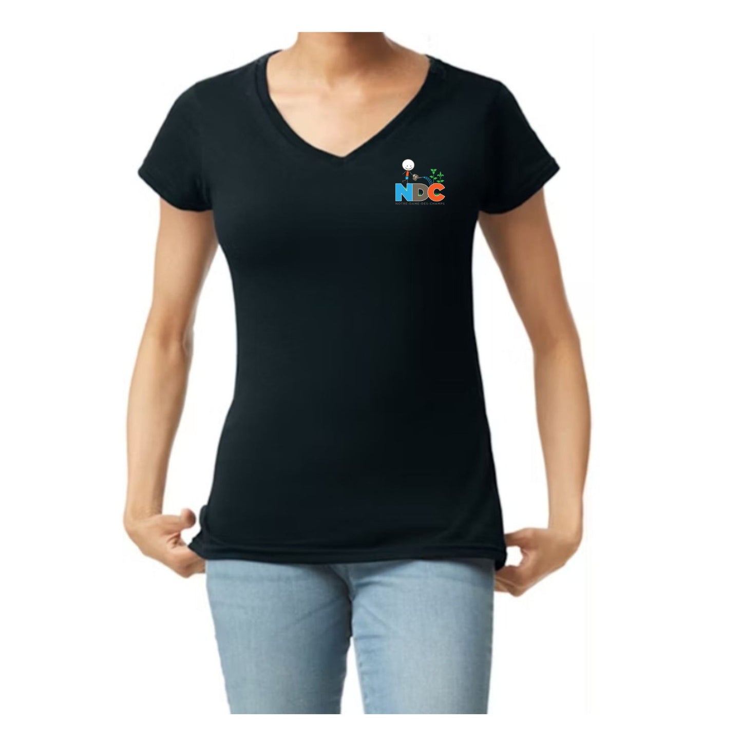 NDC T-shirt Pour Femme à Col en V / NDC Women's Vneck Tshirt