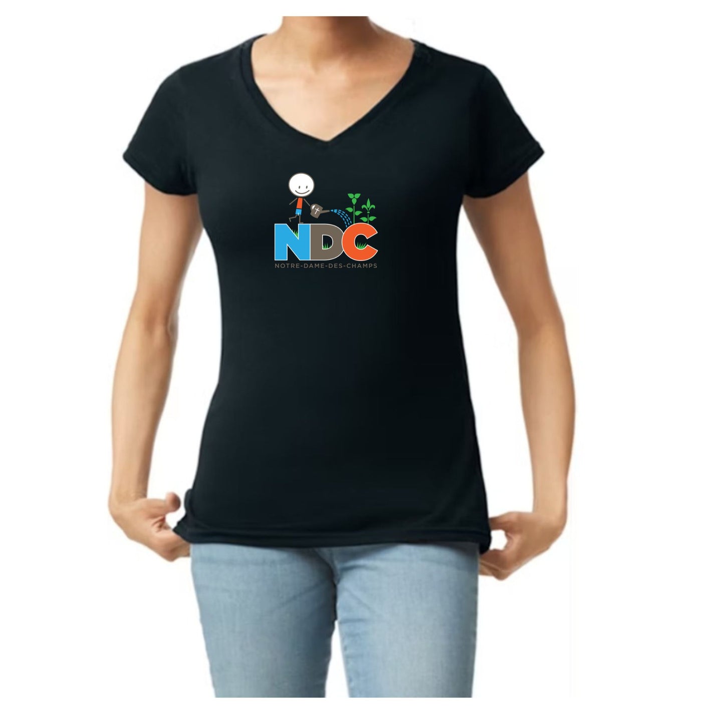 NDC T-shirt Pour Femme à Col en V / NDC Women's Vneck Tshirt