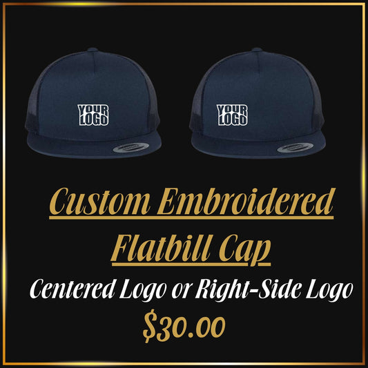 Custom Embroidered Flatbill Cap | Personalized Logo Hat