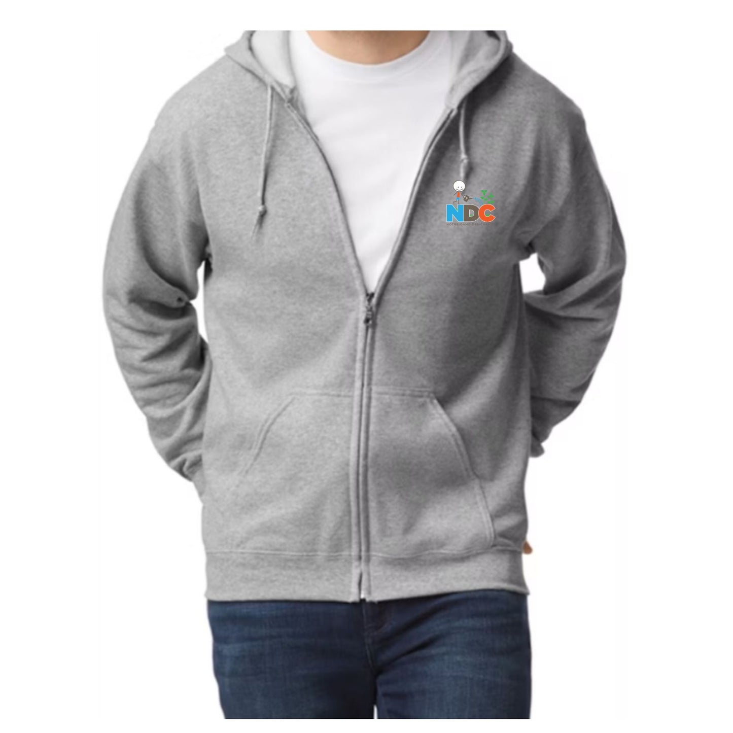 NDC Chandail à Capuchon avec Fermeture Éclair Pour Adulte / NDC Adult Zippered Hoodie