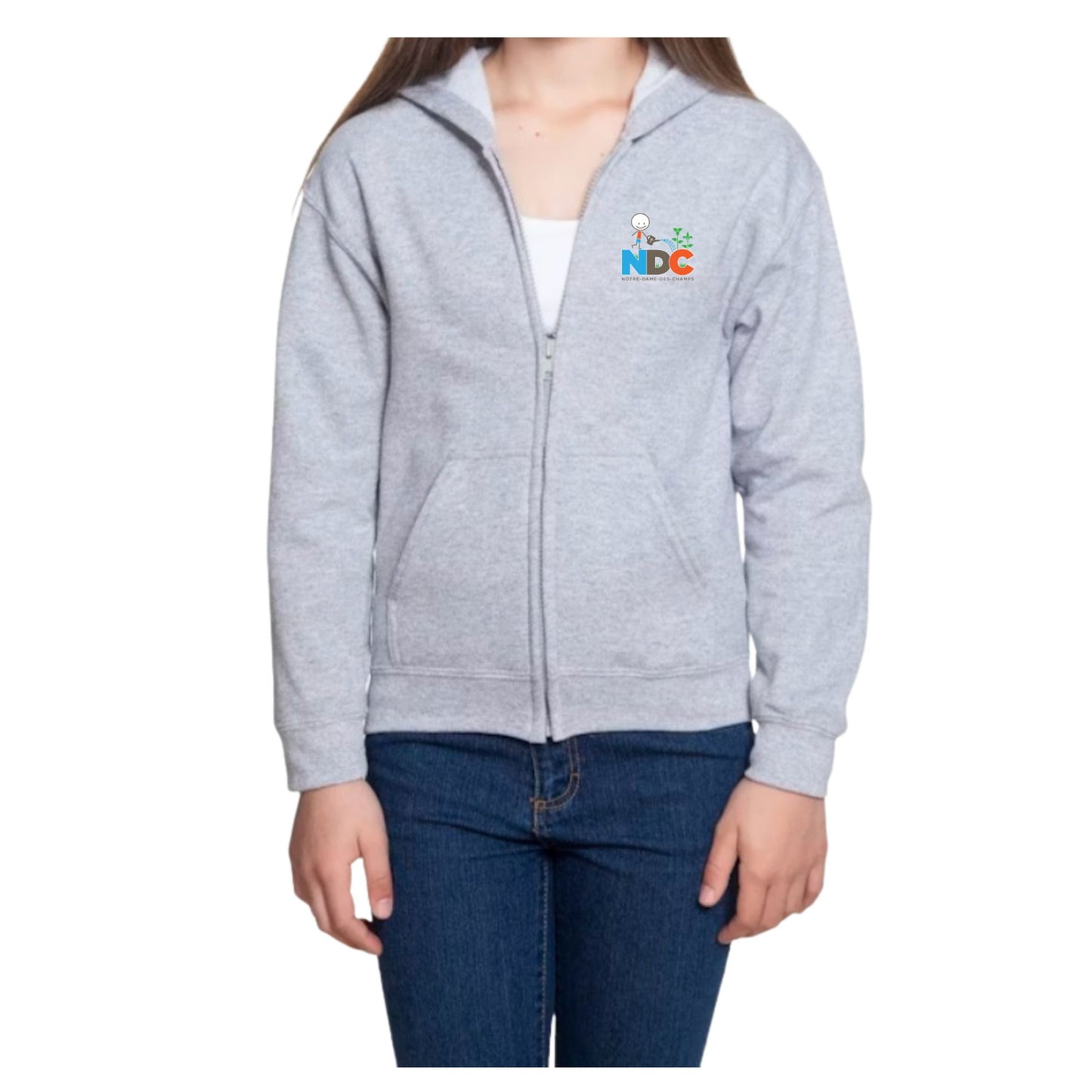 NDC Chandail à Capuchon avec Fermeture Éclair Pour Jeunes / NDC Youth Zippered Hoodie