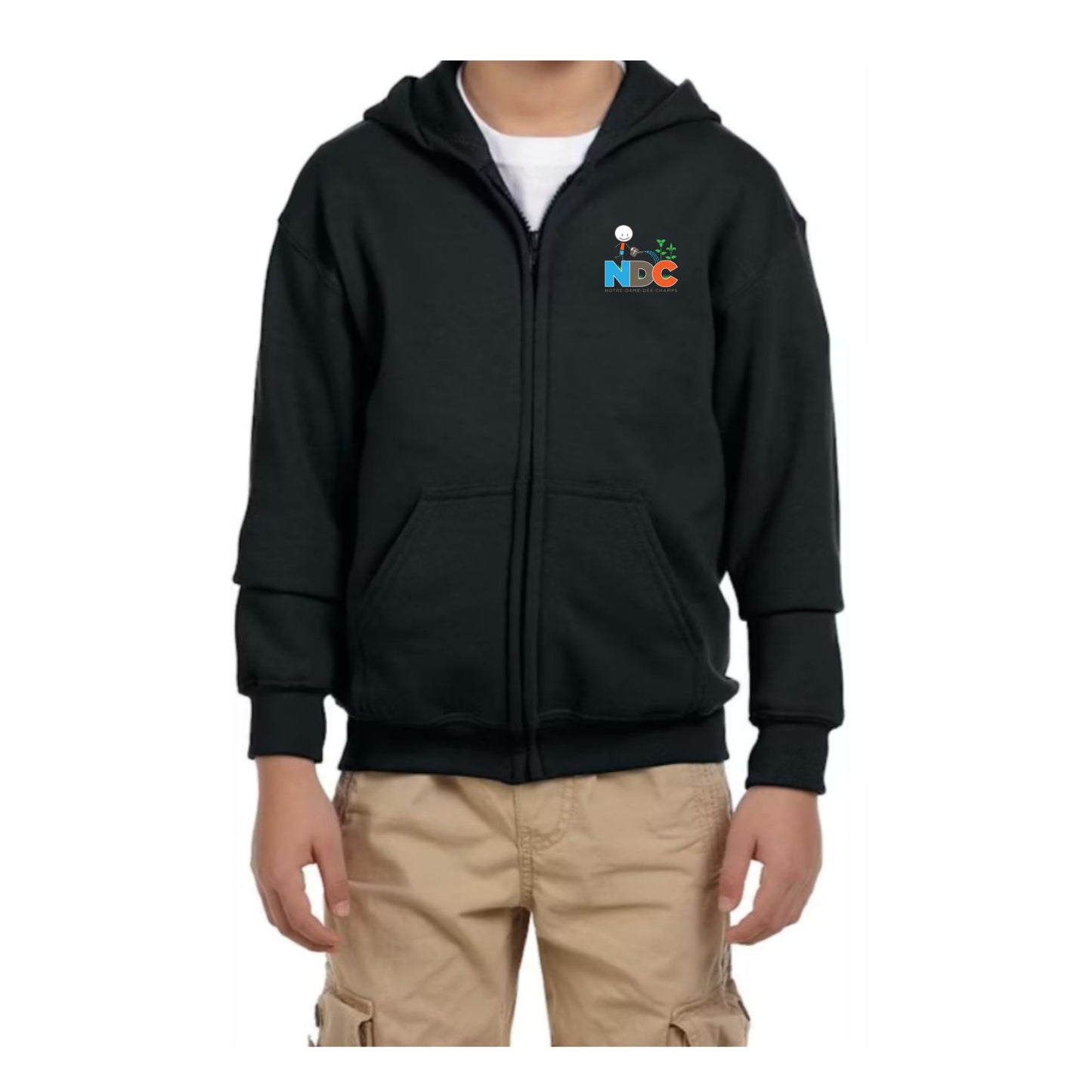 NDC Chandail à Capuchon avec Fermeture Éclair Pour Jeunes / NDC Youth Zippered Hoodie