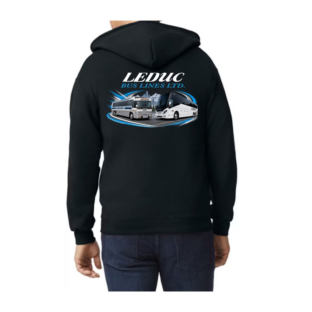Leduc Bus Lines Ltd - Charter Bus Logo Zippered Hoodies
