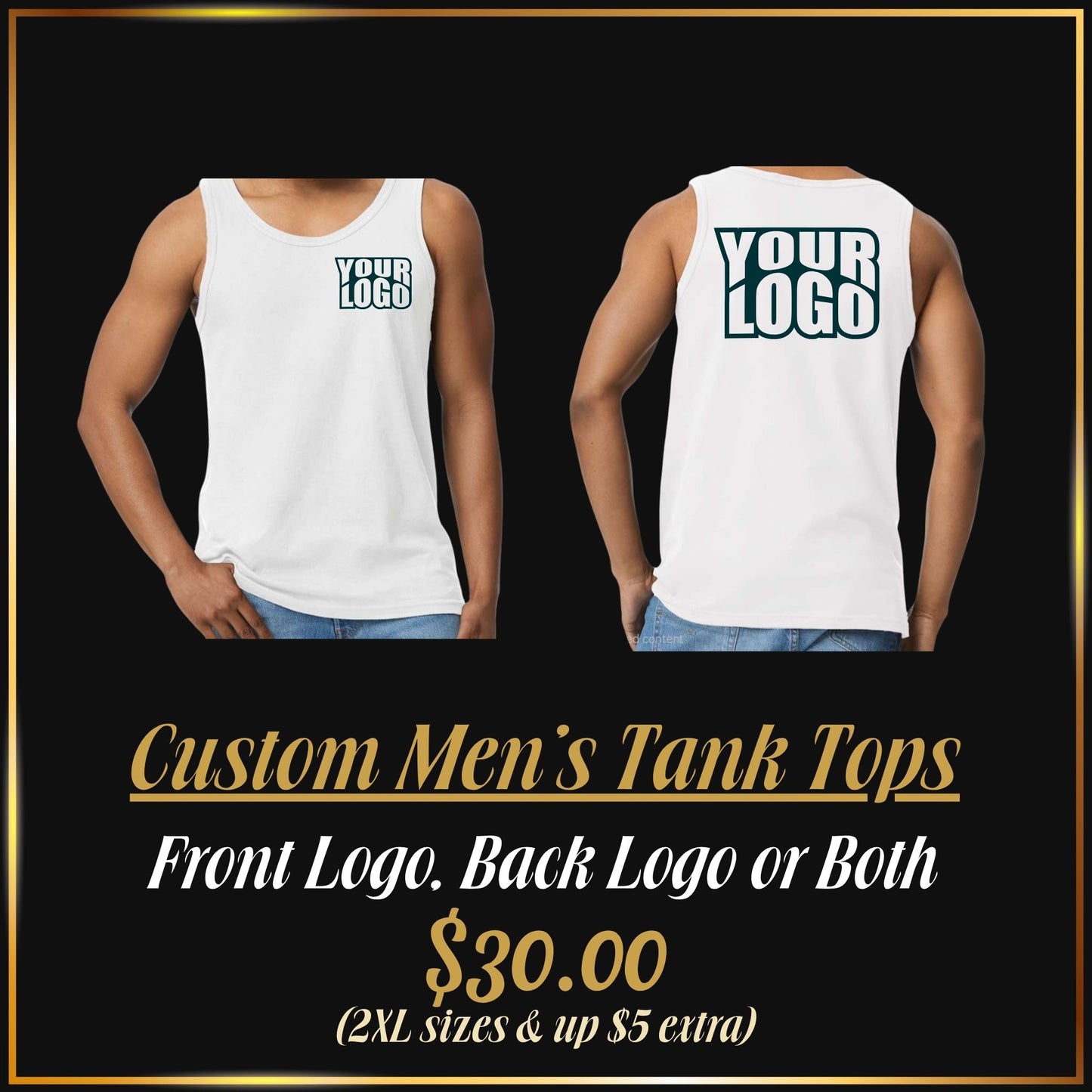 Custom DTF Printed Men’s Tank Tops | Personalized Men’s Apparel