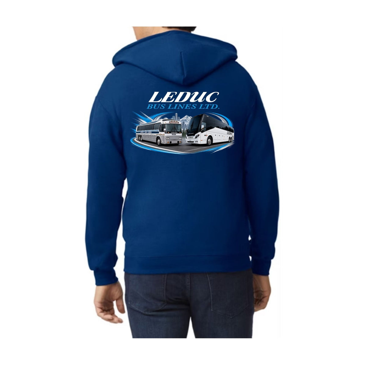 Leduc Bus Lines Ltd - Charter Bus Logo Zippered Hoodies