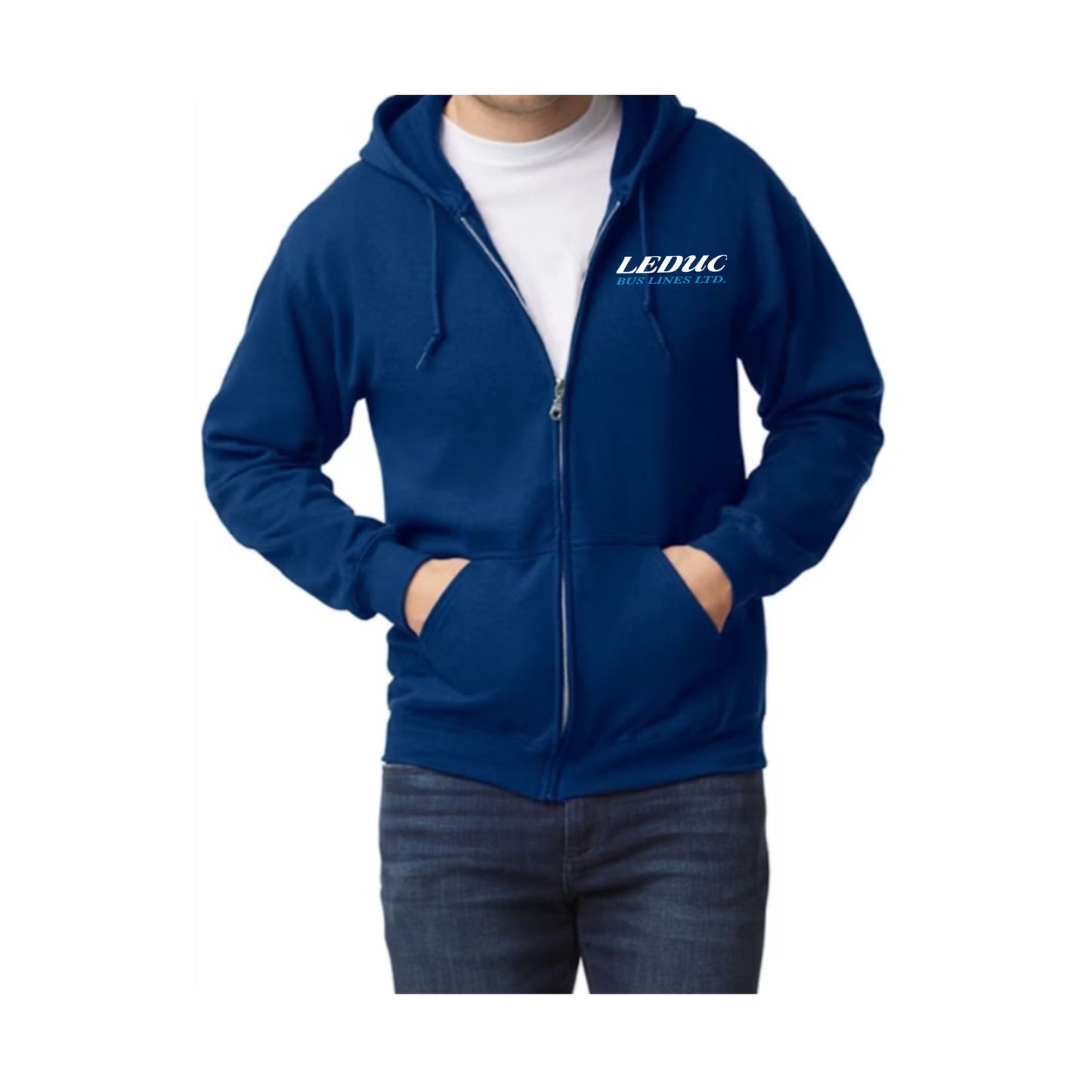 Leduc Bus Lines Ltd - Charter Bus Logo Zippered Hoodies