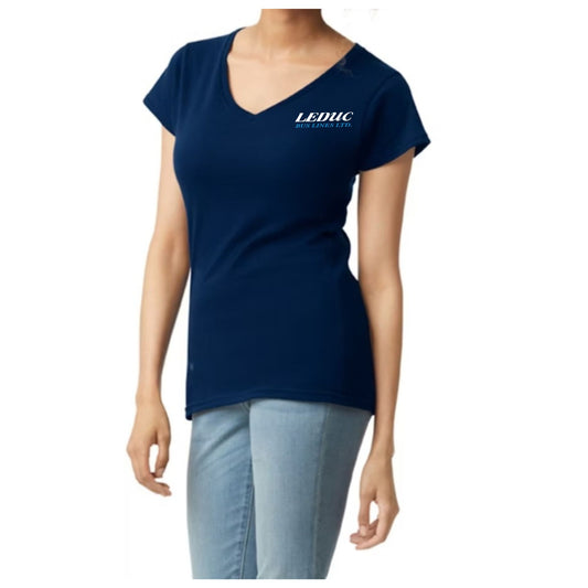 Leduc Bus Lines Ltd - Ladies Vneck Tshirts