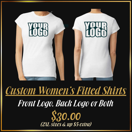 Custom DTF Printed Women’s Fitted T-Shirts | Personalized Women’s Apparel