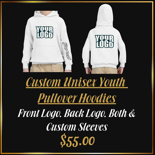 Custom DTF Printed Youth Pullover Hoodies | Personalized Youth Custom Apparel