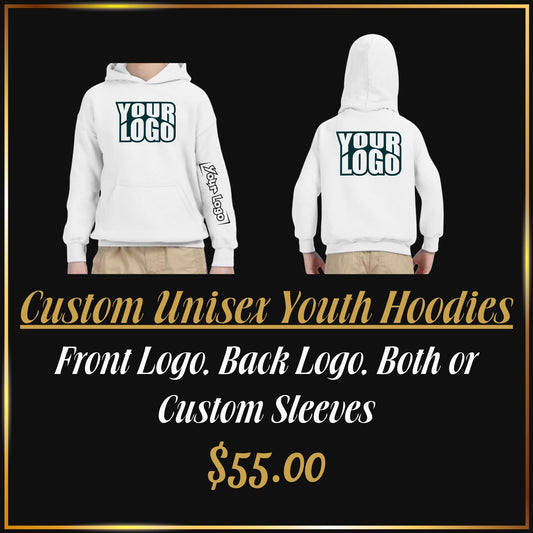 Custom DTF Printed Youth Hoodies | Personalized Youth Custom Apparel